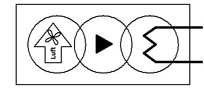 Kurzsymbol für Luft-Wasser-Wärmepumpe